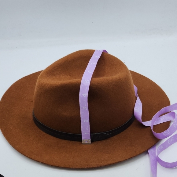 Ecote Urban Outfitters Boho Wool Brown Fedora Wide Brim Hat Rust One Size - Picture 9 of 12